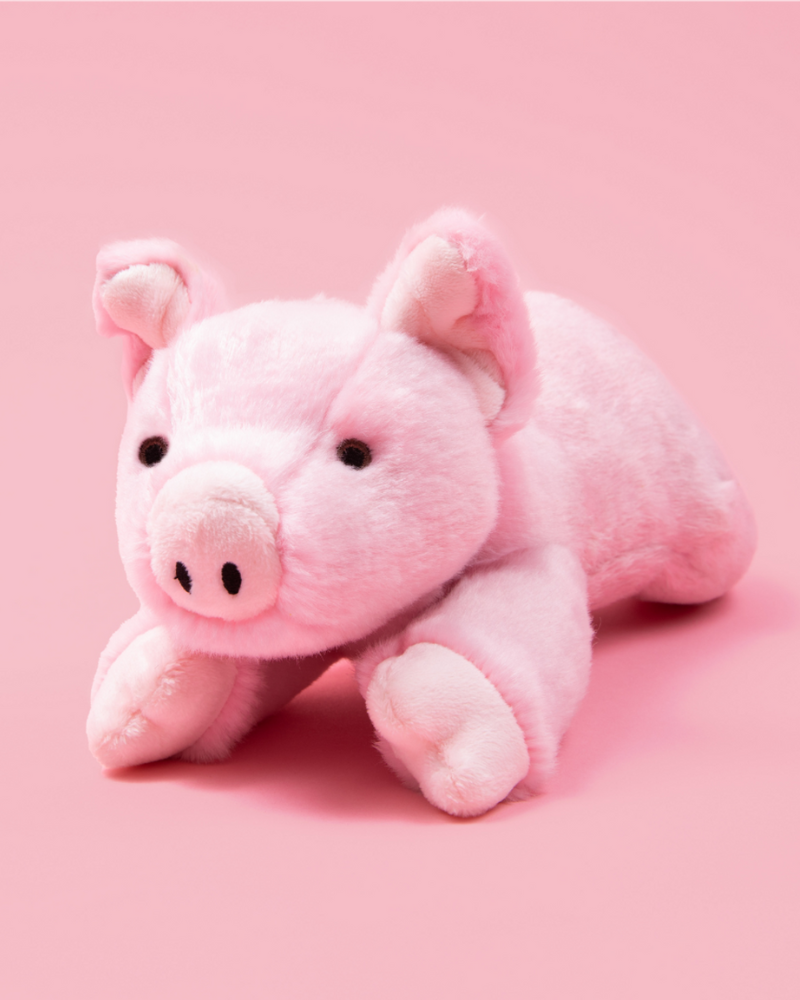Petey Pig Plush Squeaky Dog Toy Play FLUFF & TUFF   