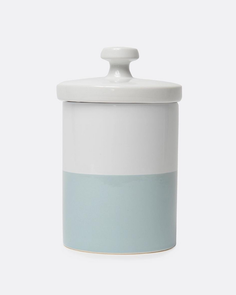 Ceramic Dog Treat Jar Dipped Color in Cloud HOME WAGGO   