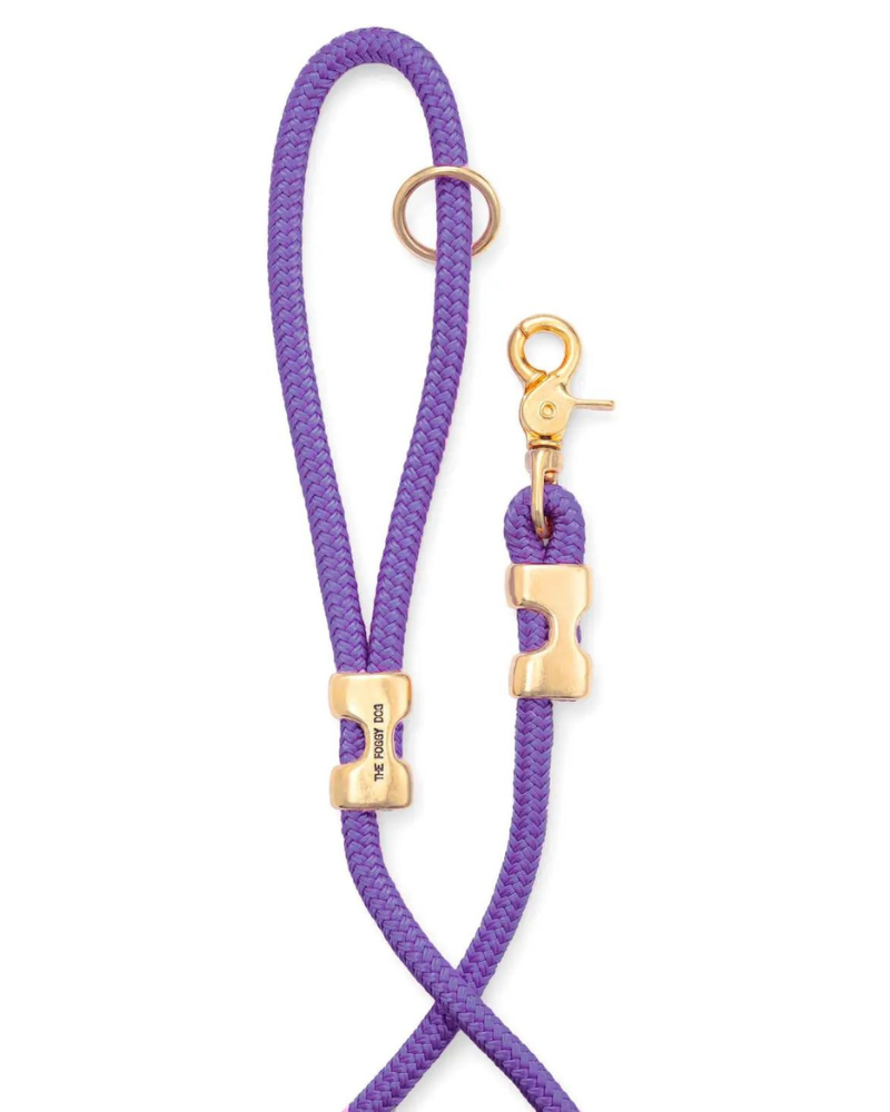 Violet Marine Rope Dog Leash (Made in the USA) (FINAL SALE) WALK THE FOGGY DOG   