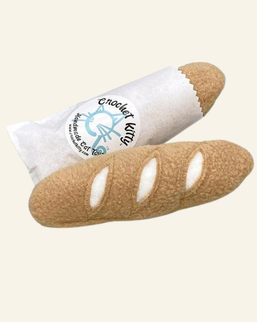 Mini French Baguette with Catnip (Made in the USA) CAT CROCHET KITTY   