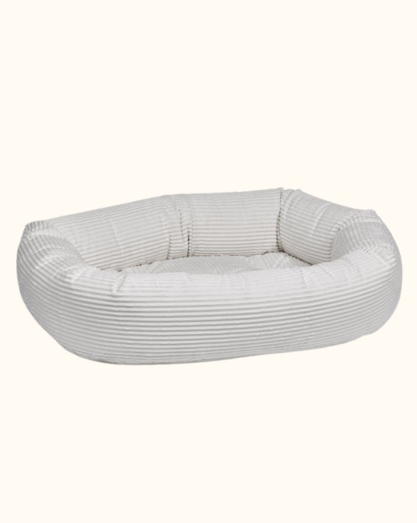 Donut Dog Bed in Marshmallow Micro-velvet (Direct-Ship) HOME BOWSER'S PET PRODUCTS   