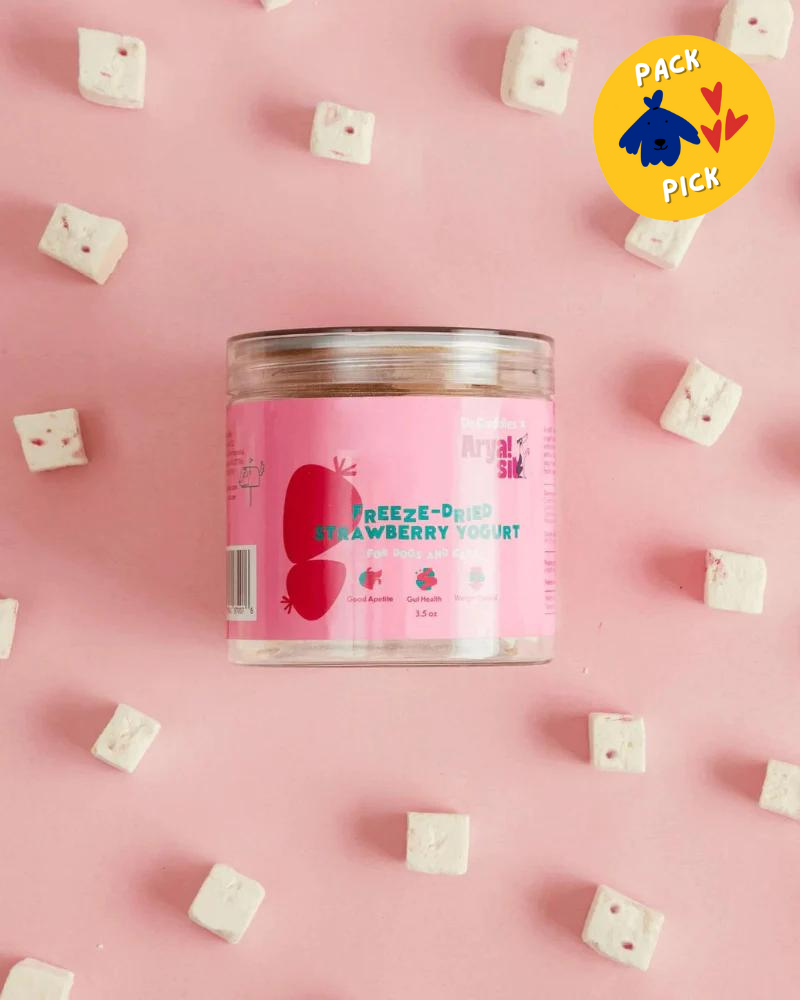 ARYA SIT Freeze Dried Strawberry Yogurt Treats For Dogs Cats