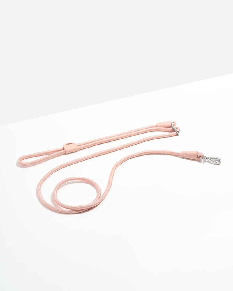 WILD ONE | Hands-Free Rope Dog Leash in Blush Pink