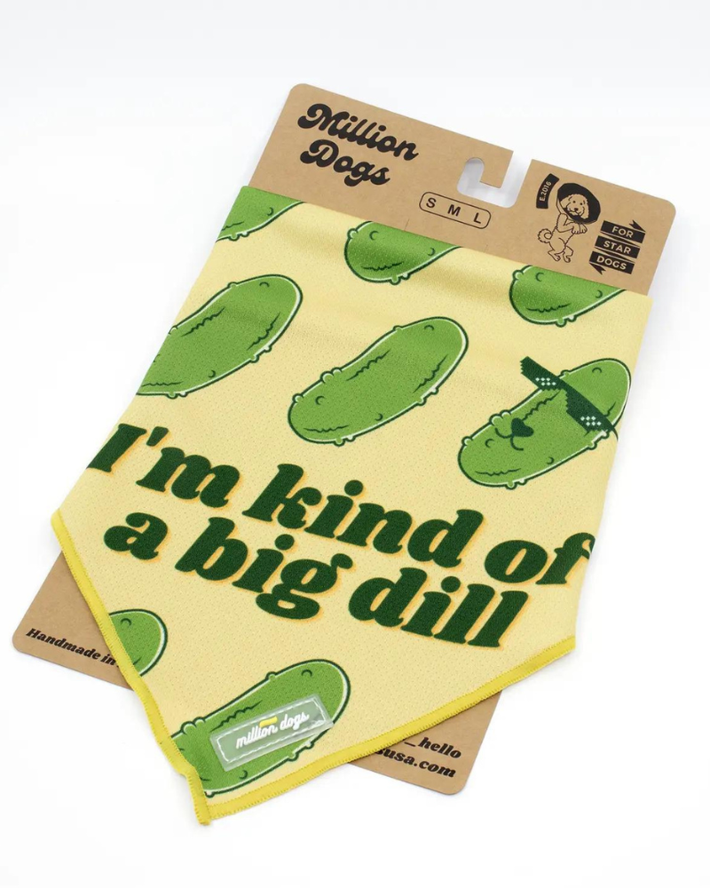 Big Dill Cooling Dog Bandana (Made in the USA) (CLEARANCE) Accessories MILLION DOGS   