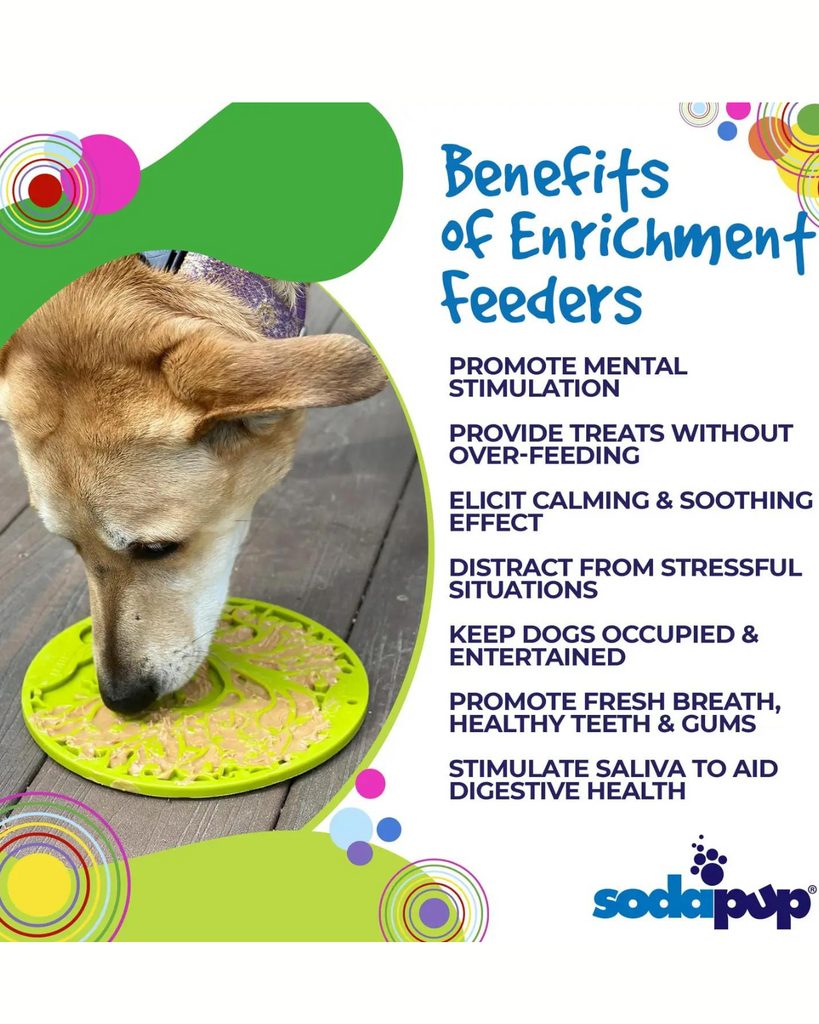 Tree of Life Enrichment Lick Mat with Suction Cups (Made in the USA) Eat SODA PUP   