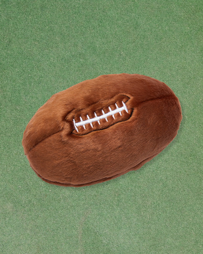 FLUFF & TUFF Plush + Squeaky Football Dog Toy DOG & CO.