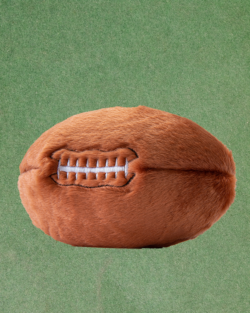 FLUFF & TUFF Plush + Squeaky Football Dog Toy DOG & CO.