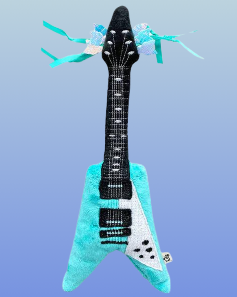 Meowsical Catnip and Crinkle Guitar (Made in the USA) CAT CROCHET KITTY   