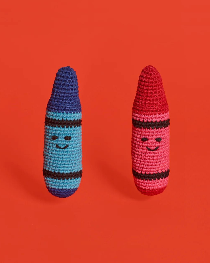 Cotton Crochet Crayon Dog Toy (FINAL SALE) Play WARE OF THE DOG   