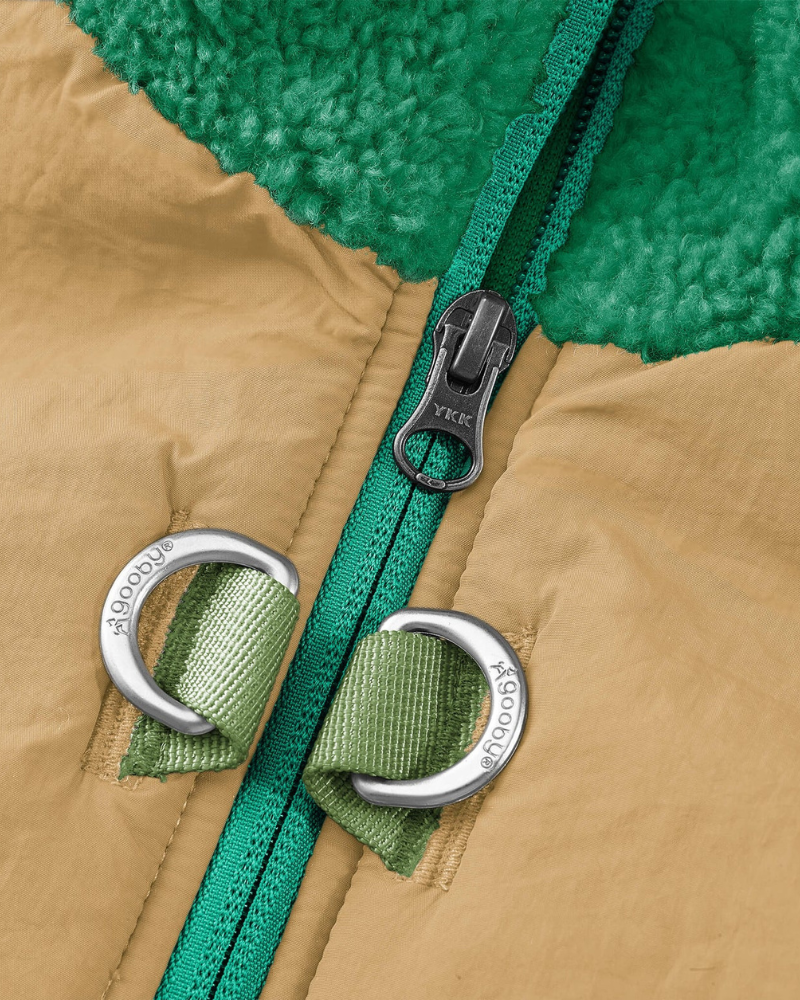 Zip-Up Sherpa Harness Vest in Forest Green (FINAL SALE) Wear GOOBY   