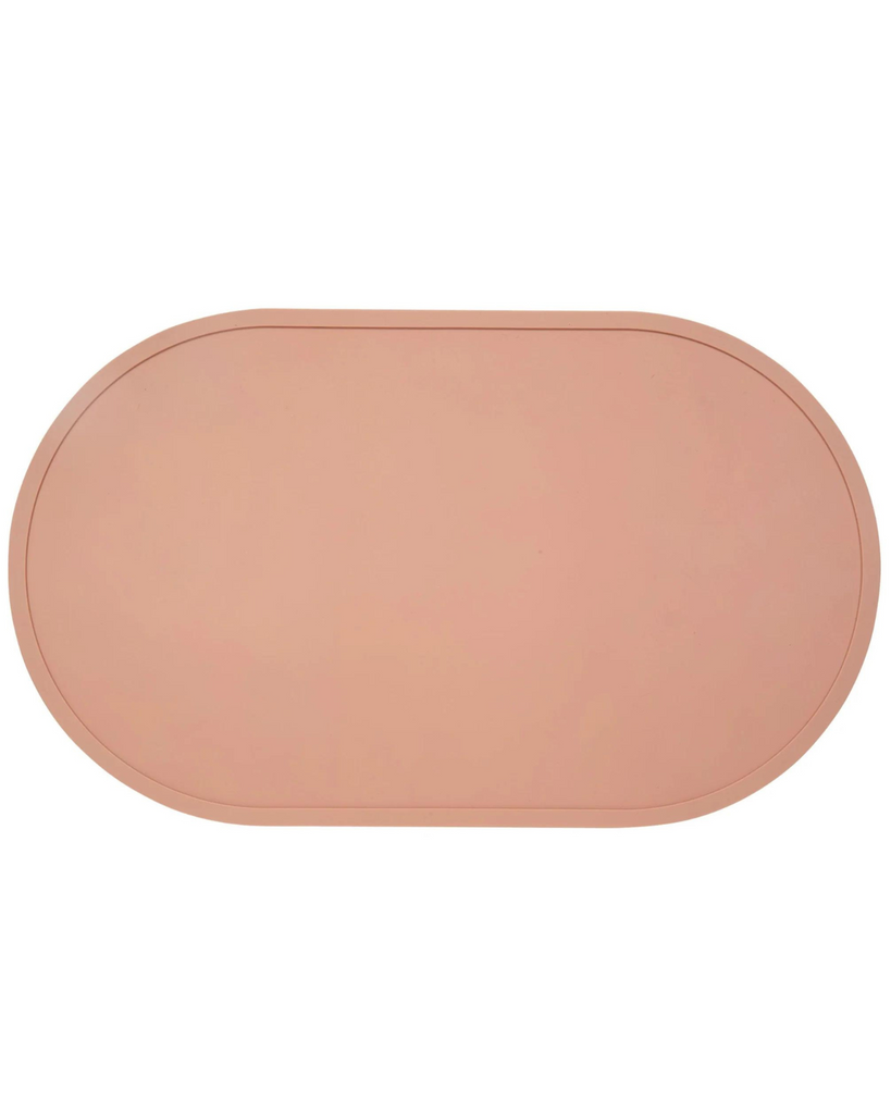 Oval Dog Silicone Placemat Eat ORE PET Pink  