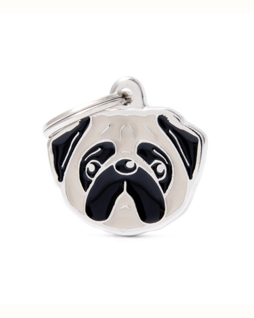 For the Love of a Pug Custom Pet ID Tag Wear MY FAMILY   