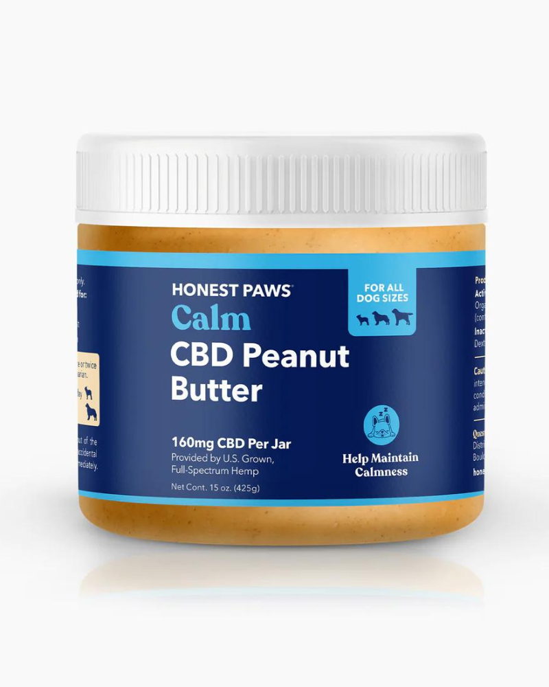 Calming CBD Peanut Butter Jar Eat HONEST PAWS   