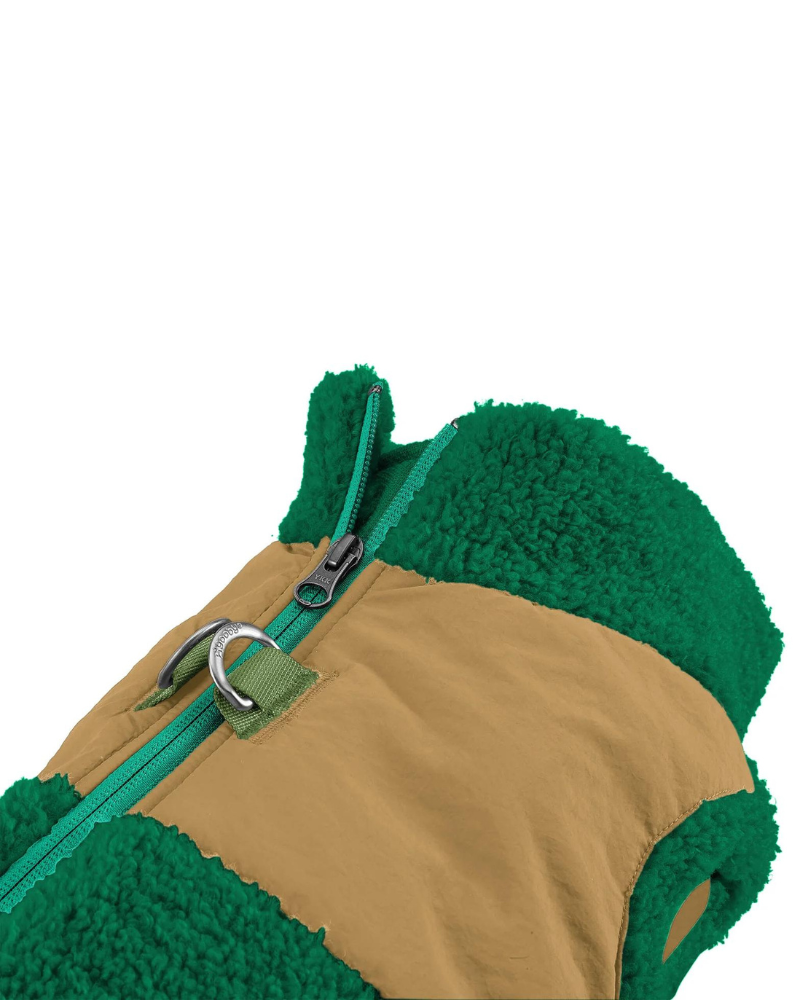 Zip-Up Sherpa Harness Vest in Forest Green (FINAL SALE) Wear GOOBY   