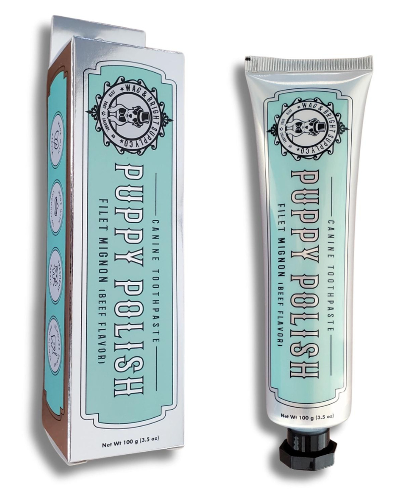 Puppy Polish Dog Toothpaste in Filet Mignon Flavor (Beef) HOME WAG & BRIGHT SUPPLY CO.   