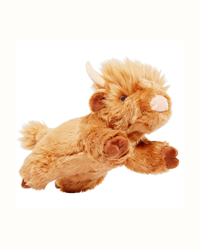Shaggy the Highland Cow Squeaky Dog Plush Toy Play FLUFF & TUFF   