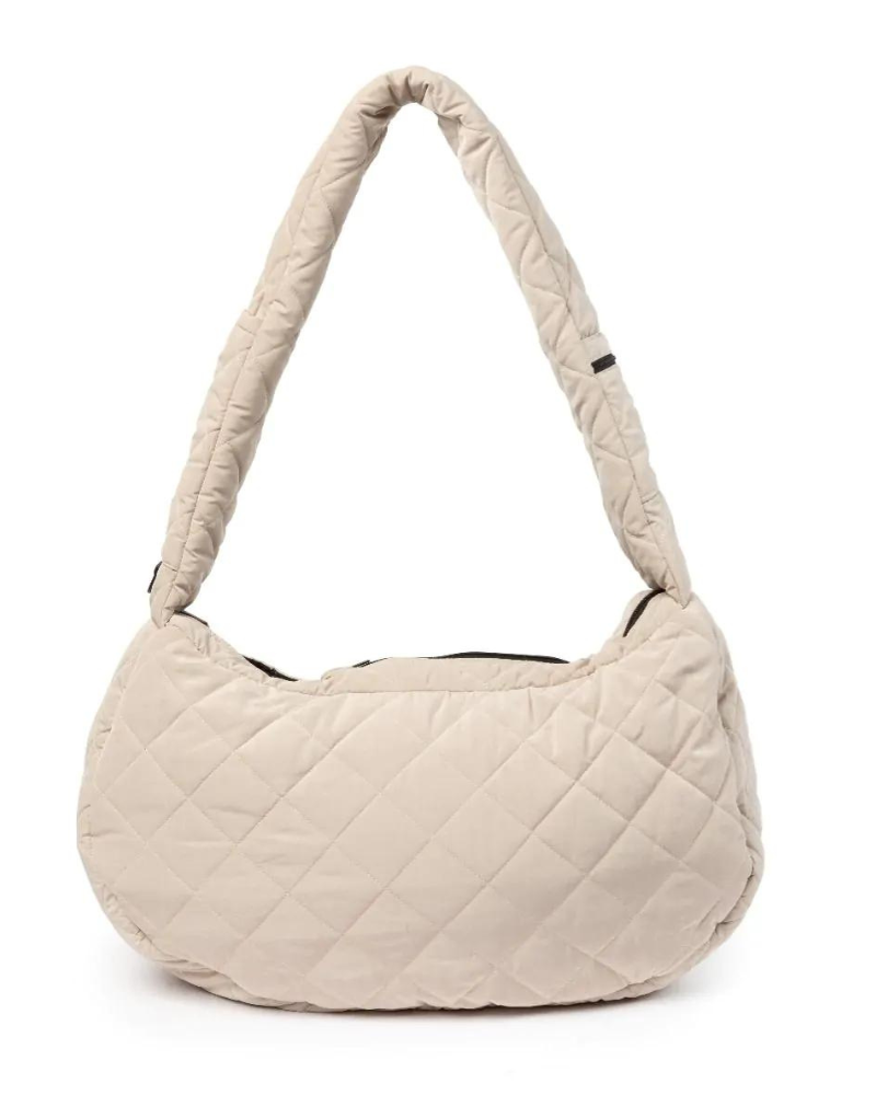 Quilted Crossbody Dog Sling Carry FUZZYARD Sandstone  