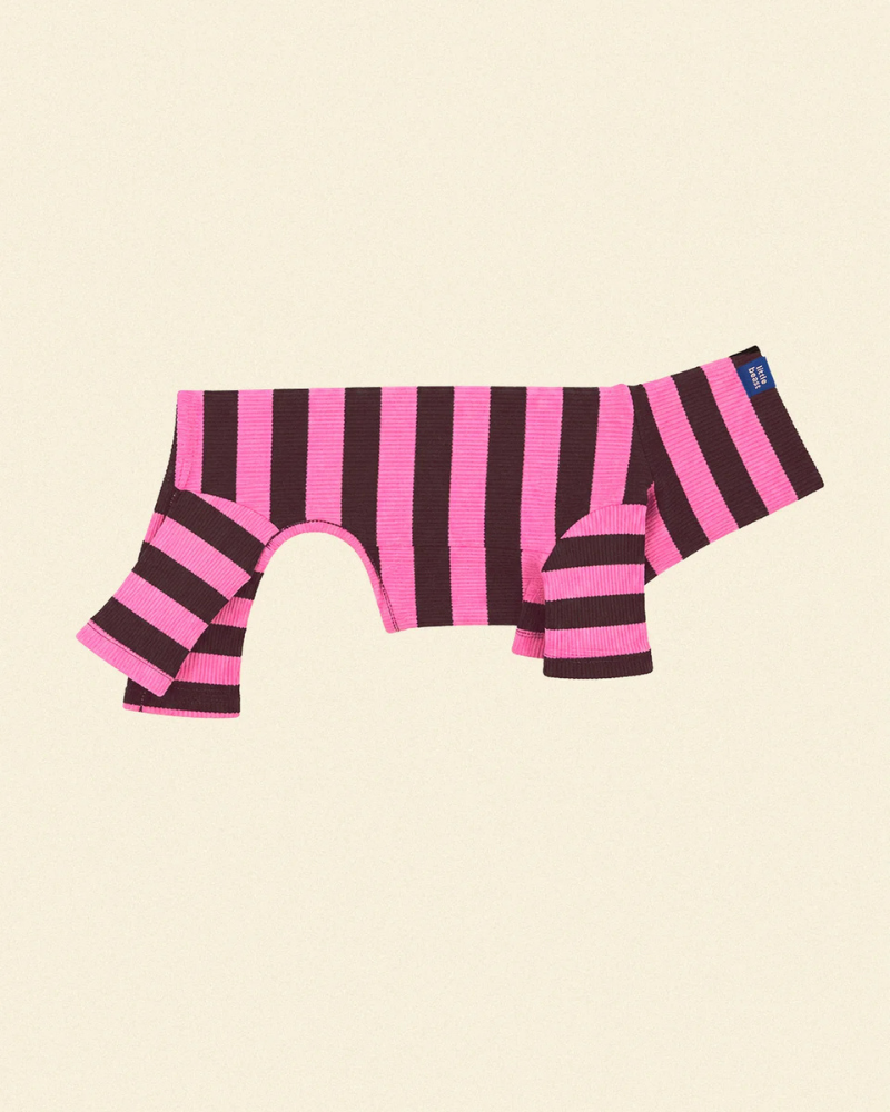 LITTLE BEAST | Ribbed Dog Onesie in Cheshire | DOG & CO.