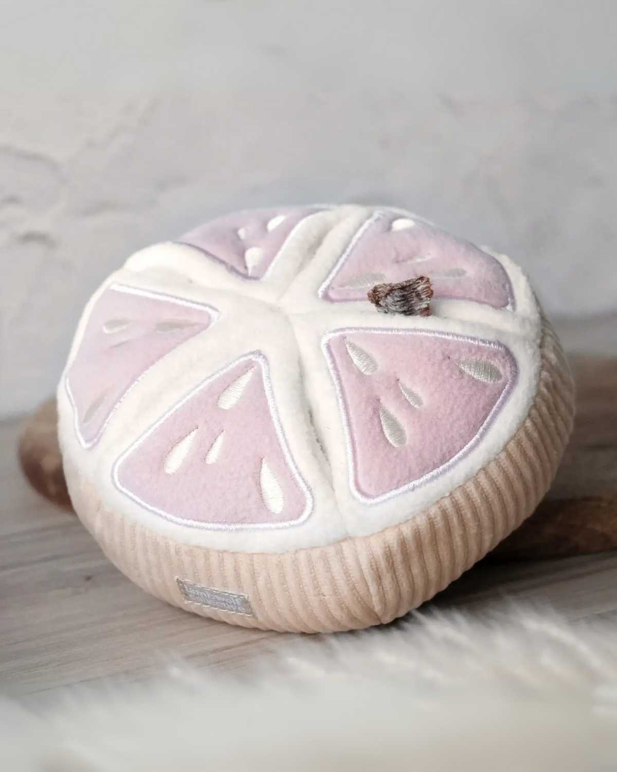 LAMBWOLF COLLECTIVE | Grapefruit Plush Enrichment Dog Toy | DOG & CO. LAMBWOLF COLLECTIVE | Grapefruit Plush Enrichment Dog Toy | DOG & CO.