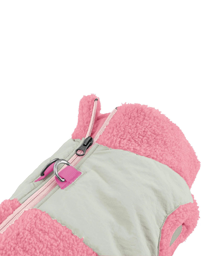 Zip-Up Sherpa Harness Vest in Petal Pink (FINAL SALE) Wear GOOBY   