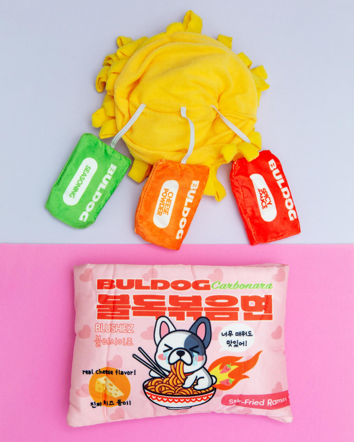 BLUSHIEZ | Bul-Dog Ramen Noodles Interactive Dog Toy | DOG & CO.