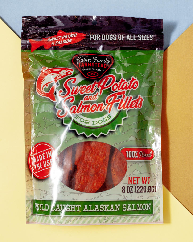 Sweet Potato and Salmon Fillets Treats for Dogs (Made in the USA) Eat GAINES FAMILY FARMSTEAD   