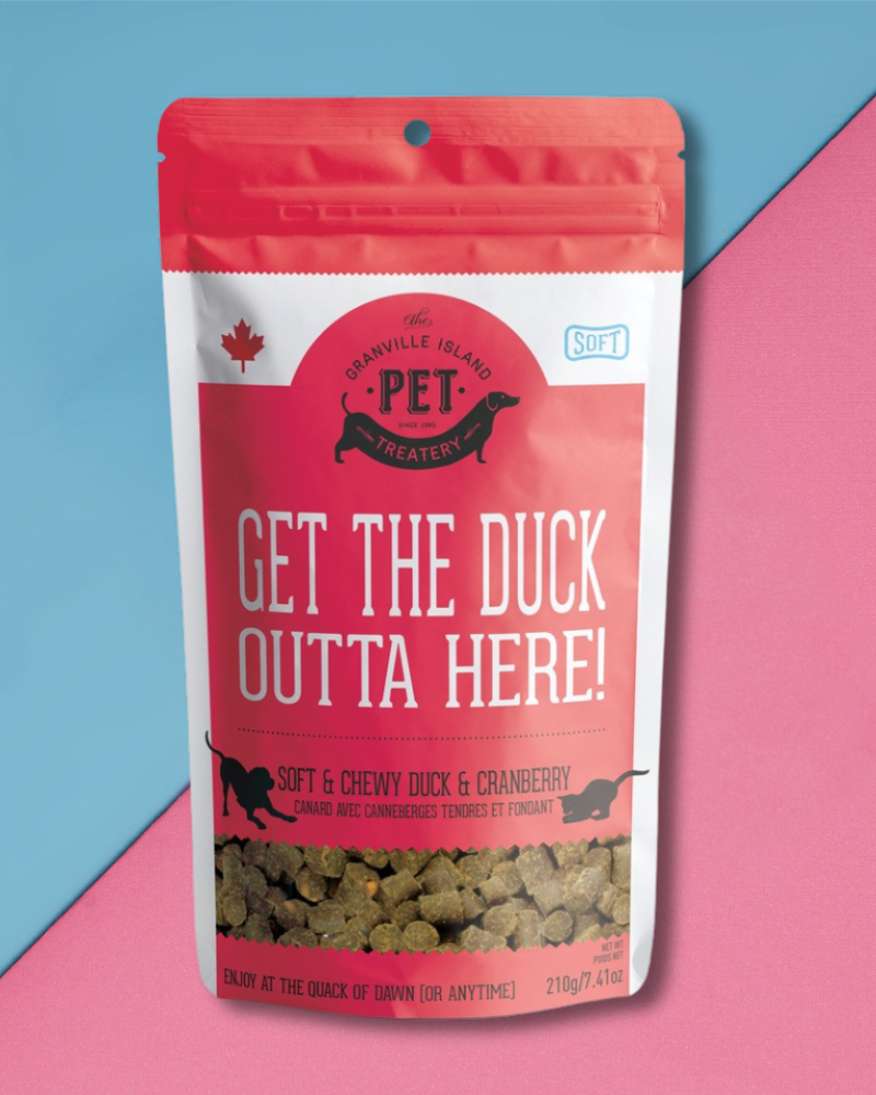 Get the Duck Outta Here Soft & Chewy Dog Treats Eat GRANVILLE PET TREATERY   