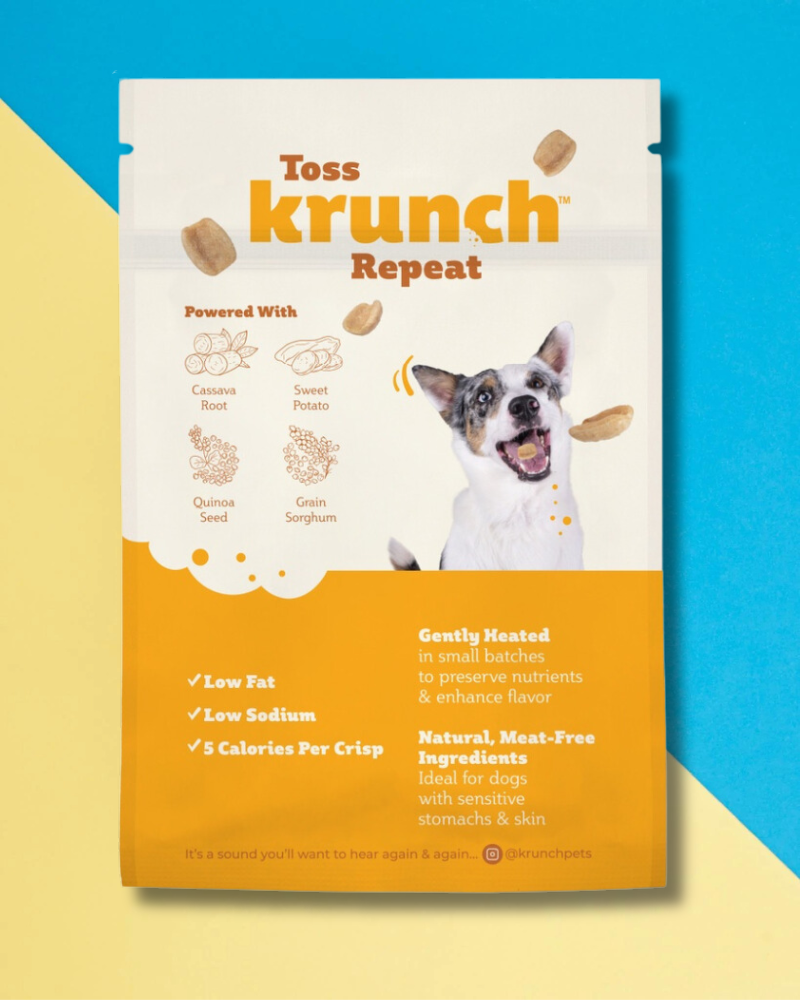 White Cheddar Air Crisp Dog Treat Eat KRUNCH   
