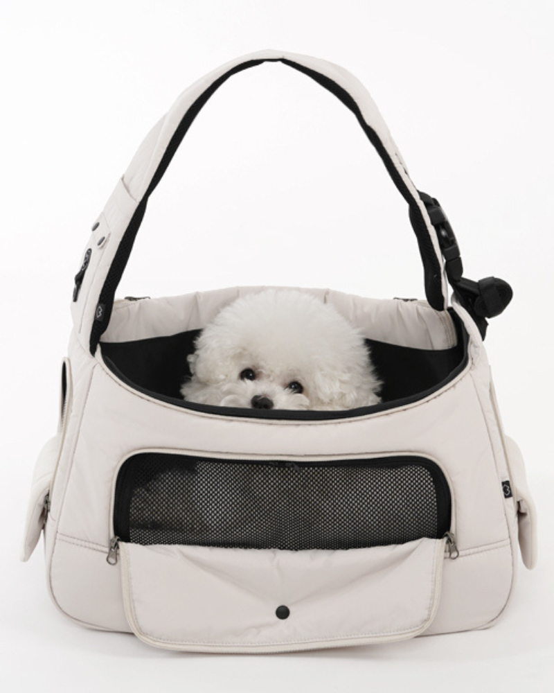 Dog Sling Bag in Black or Beige