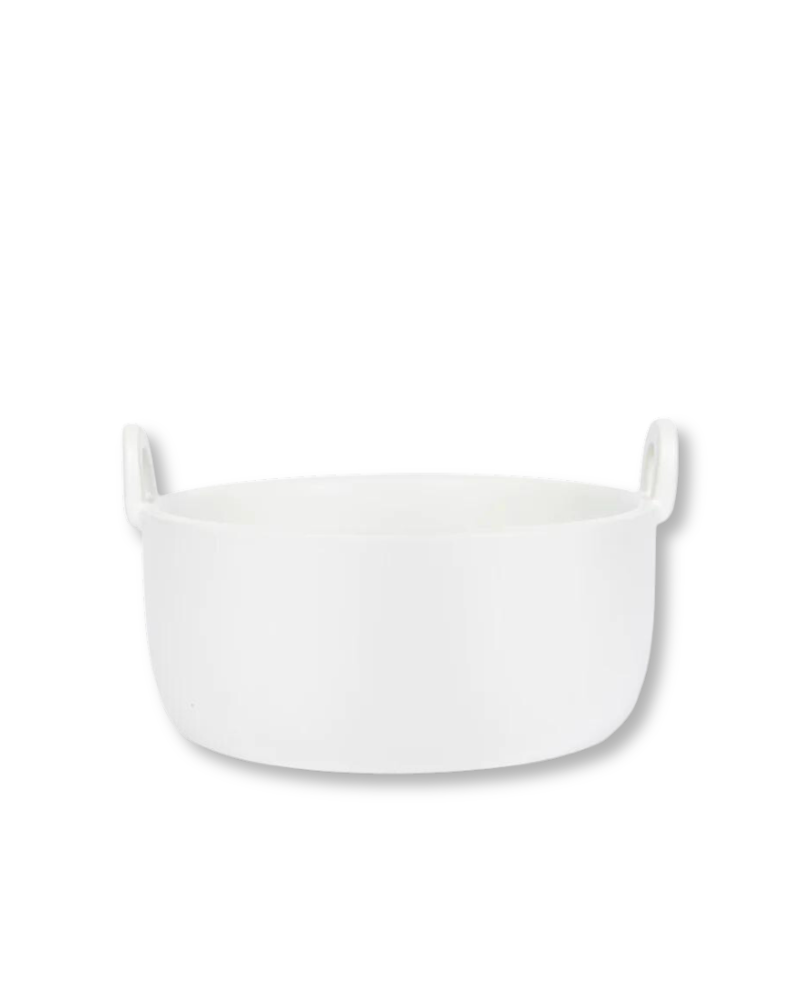 Handle It Ceramic Dog Bowl in White (FINAL SALE) HOME WAGGO   