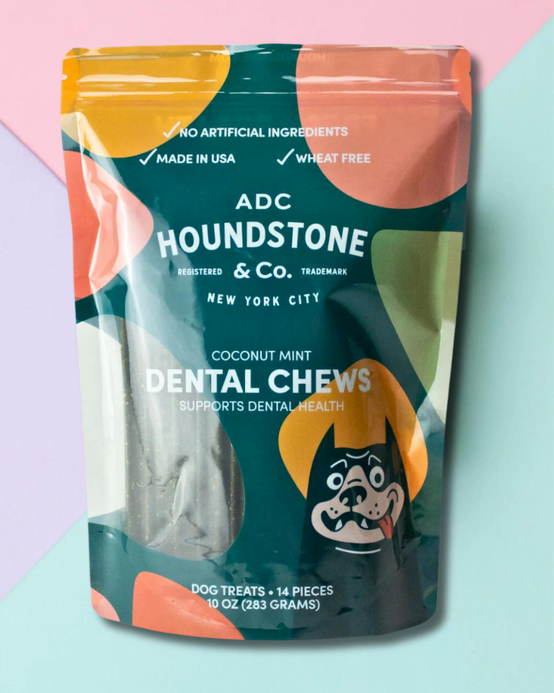 Coconut Mint Dental Dog Chews (Made in the NYC) Eat ADC HOUNDSTONE & CO.   