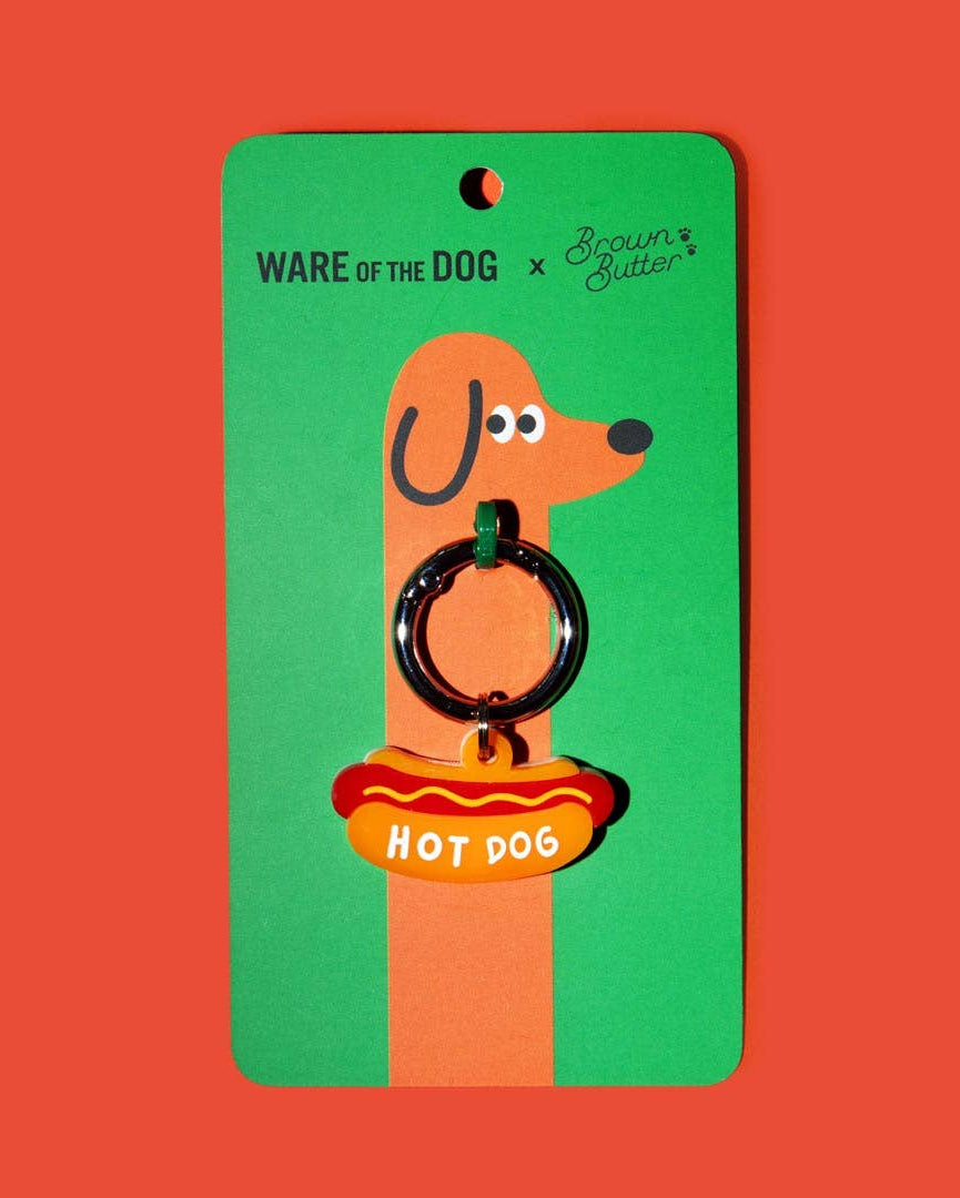 人気 完売 DEMODEE HOT DOG CHARM WARE OF THE DOG | Hot Dog Collar Charm | DOG & CO.