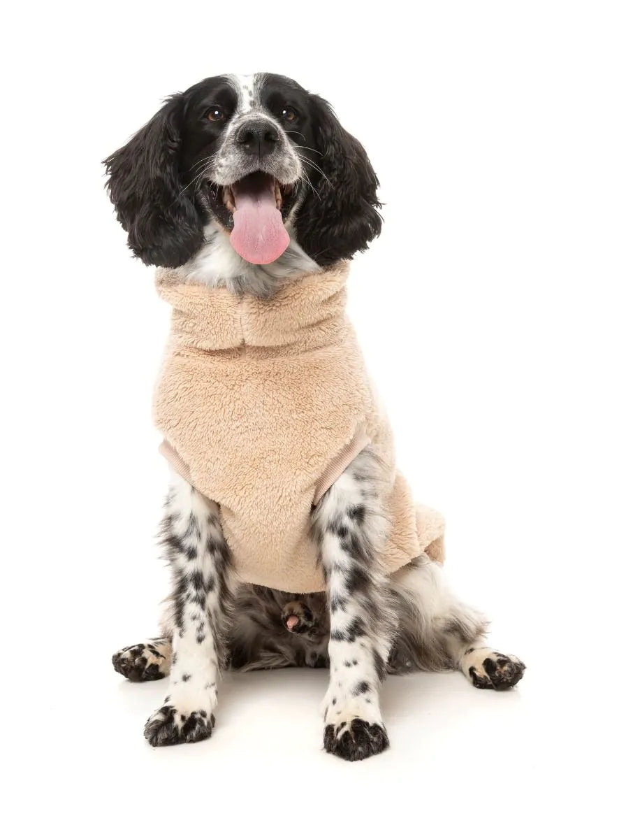 FUZZYARD | Turtle Teddy Dog Fleece in Desert Tan