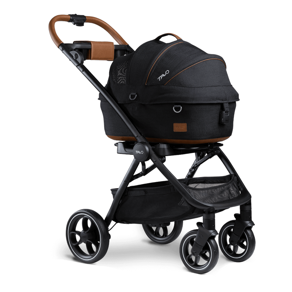 Maeve™ + Roscoe™ 3-in-1 Pet Stroller & Car Seat HOME TAVO PET Onyx Small Flex (Up to 20lbs) 