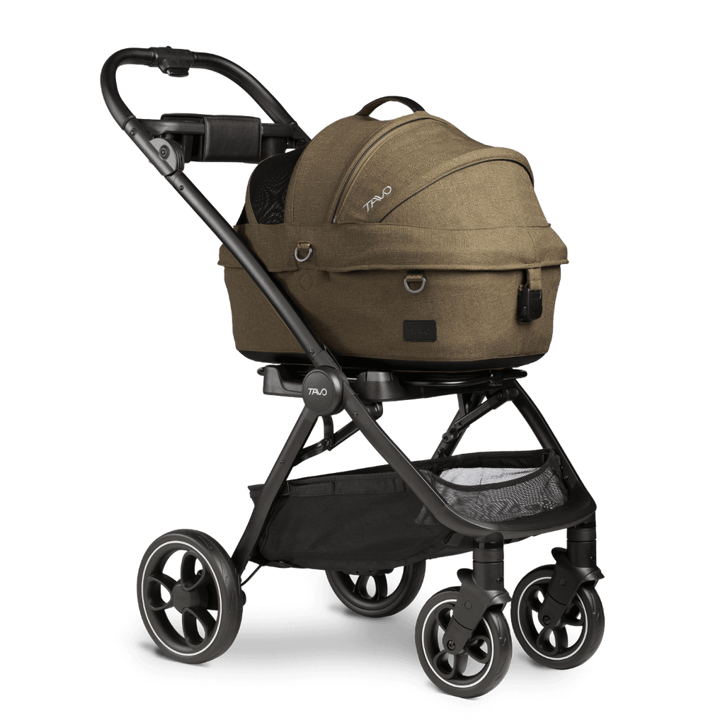 Maeve™ + Roscoe™ 3-in-1 Pet Stroller & Car Seat HOME TAVO PET Brindle Small Flex (Up to 20lbs) 
