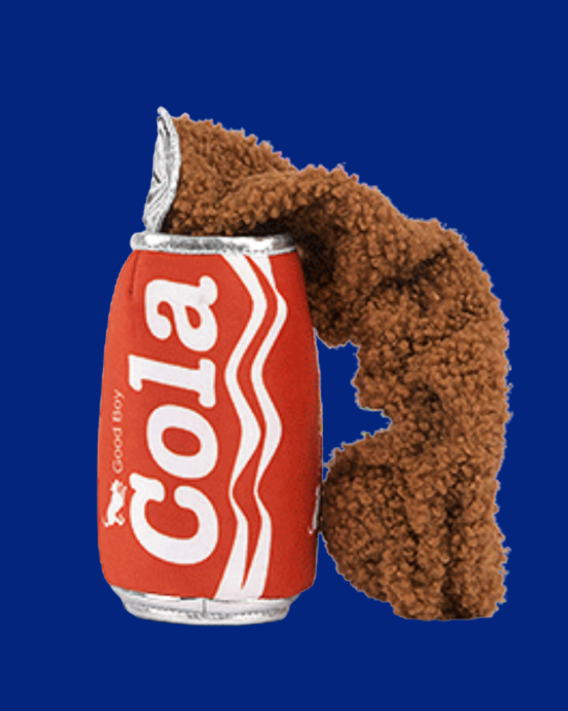 Good Boy Soda Cola Dog Toy Play P.L.A.Y.   