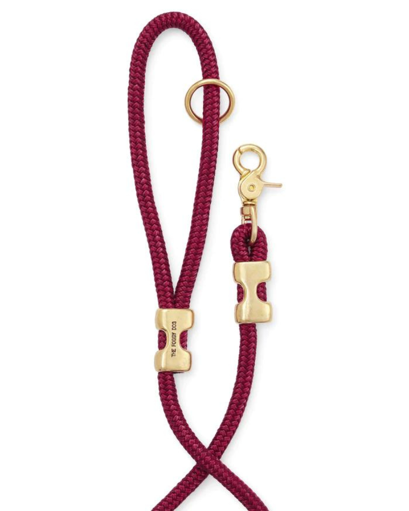 Wine Marine Rope Dog Leash<br> (Made in the USA) (FINAL SALE) Dog Supplies THE FOGGY DOG   