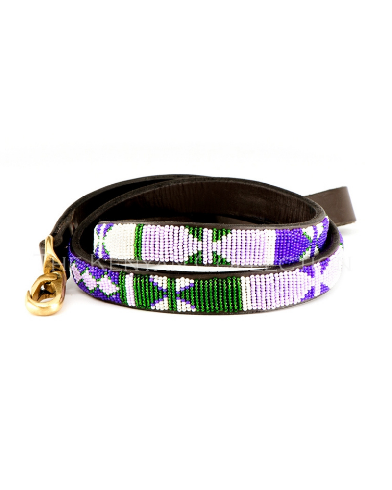 Yesterday Today Tomorrow Beaded Dog Leash (FINAL SALE) WALK THE KENYAN COLLECTION   