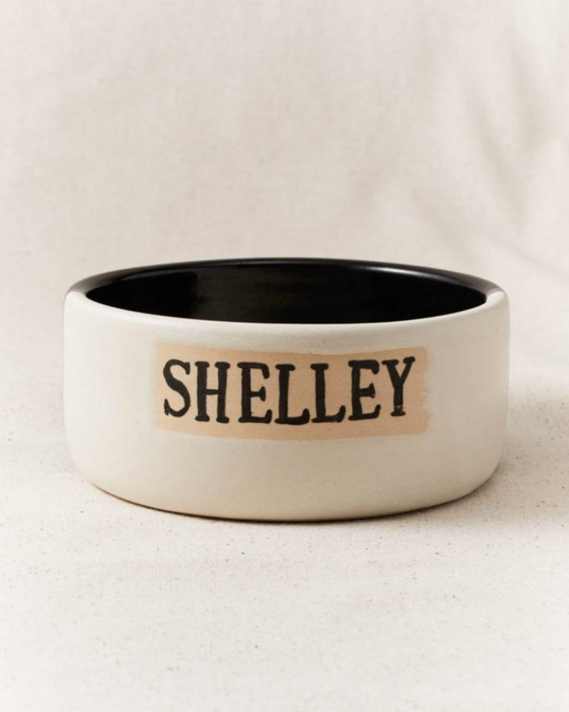 Otto Pet Bowl in Noir & Blanc (Made in the USA) (Custom/Direct-Ship) Eat STYLE UNION HOME   
