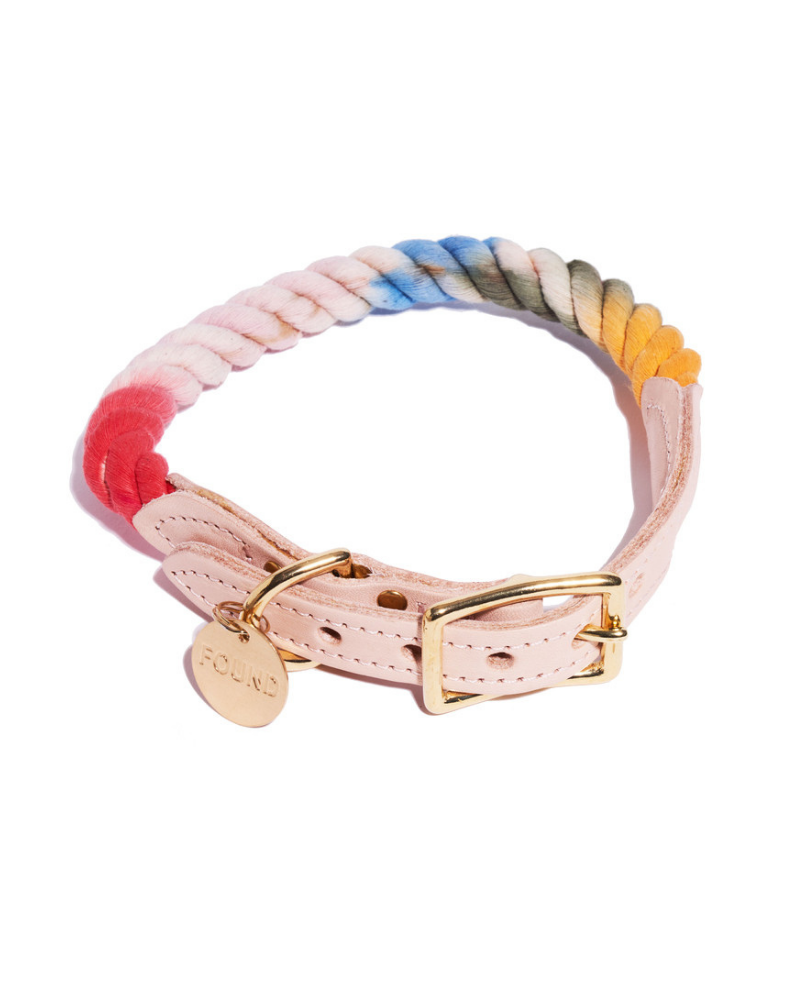 Rope Collar in Henri Ombre (Made in the USA) WALK FOUND MY ANIMAL   