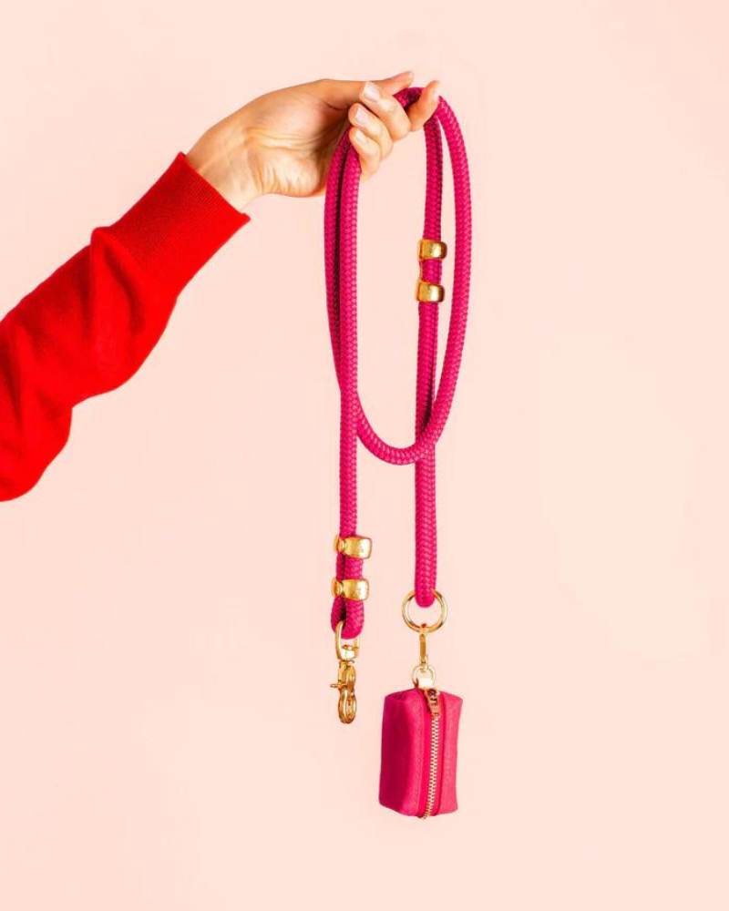 Hot Pink Marine Rope Dog Leash<br>(Made in the USA) WALK THE FOGGY DOG   