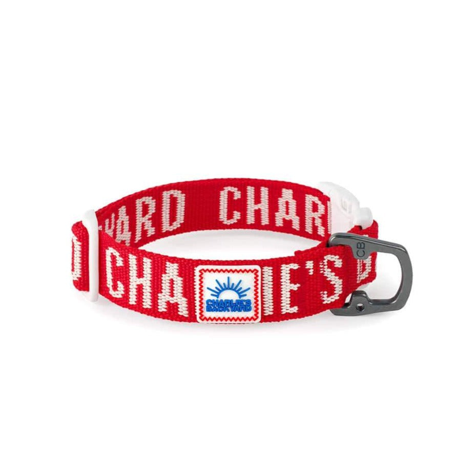 Trip Dog Collar in Red (CLEARANCE) WALK CHARLIE'S BACKYARD   