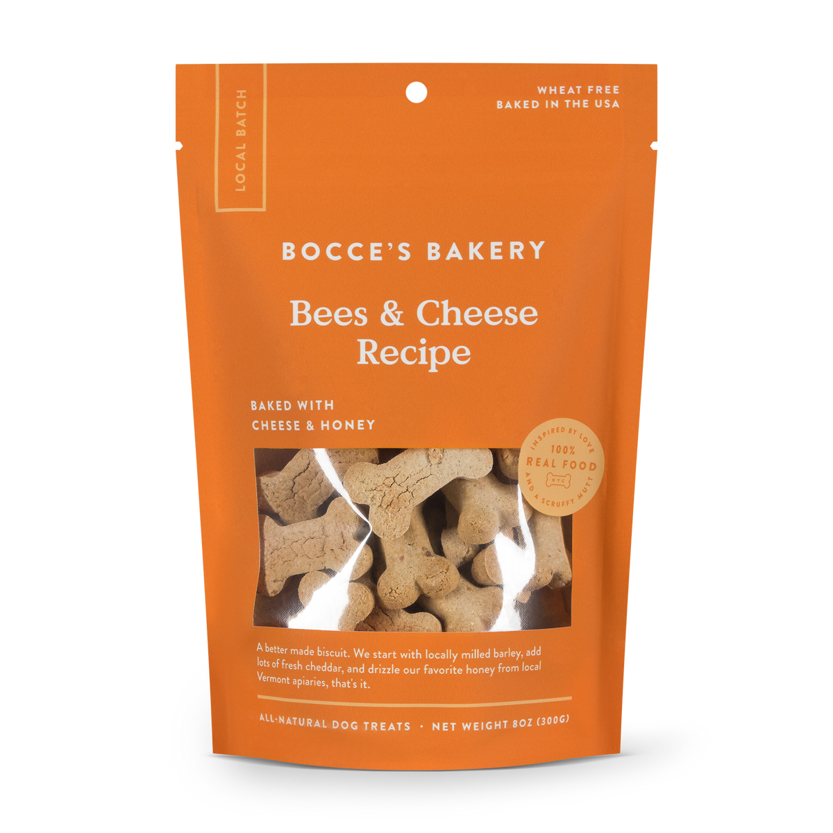 Bocce's Bakery Bees & Cheese All Natural Dog Biscuits