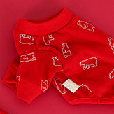 COTE A COTE | Polar Bear T-Shirt in Red Apparel COTE A COTE   