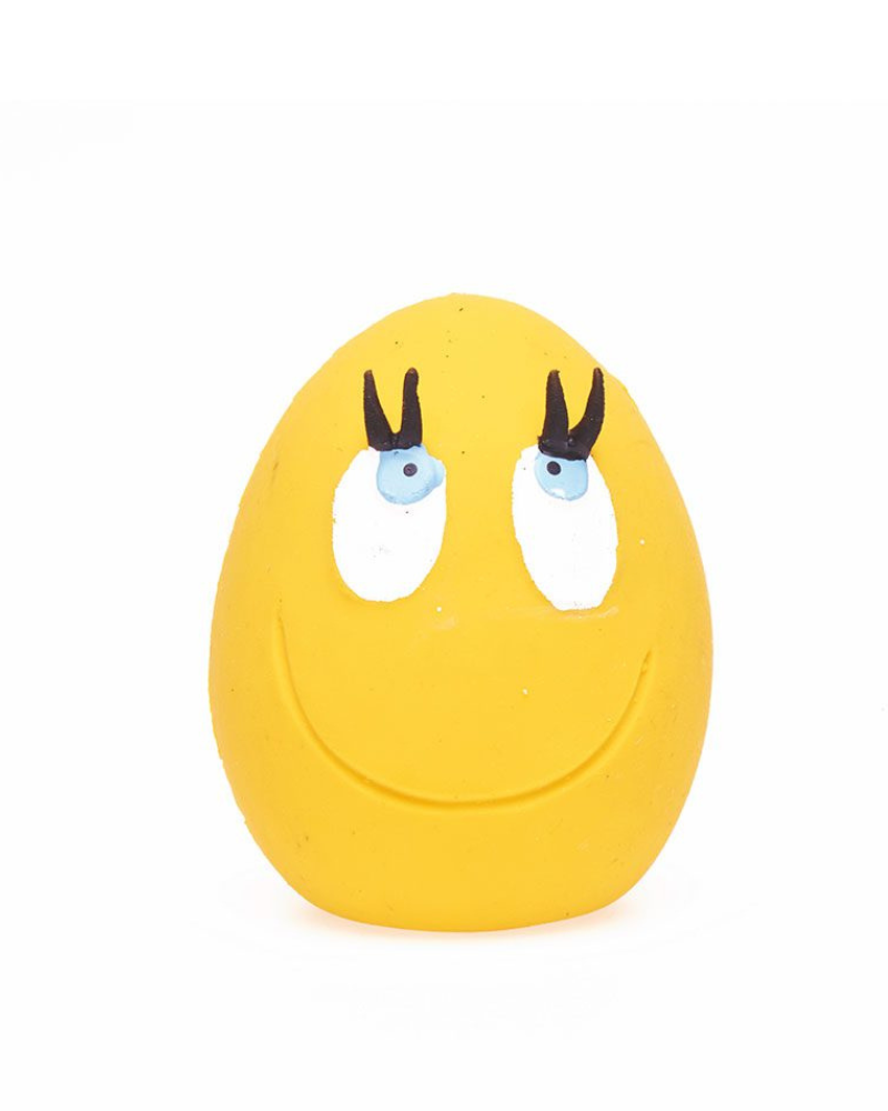 Squeaky Egg Dog Toy Play LANCO TOYS Yellow  