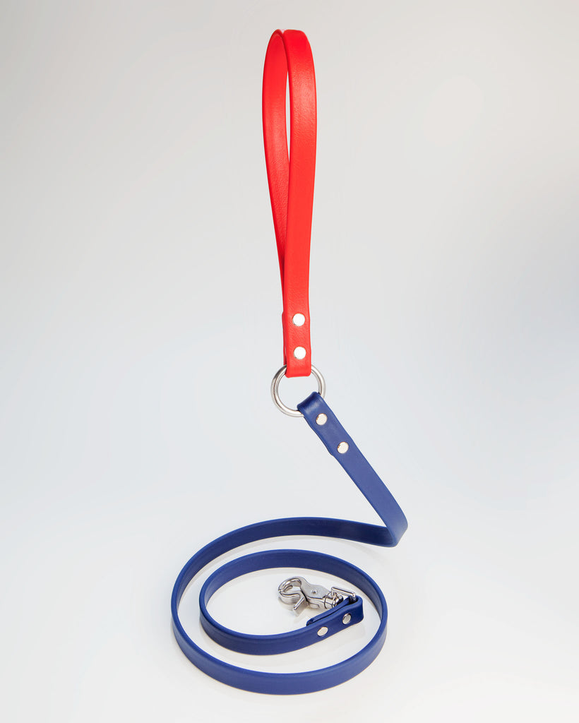 City Leash in Red & Navy WALK DOG & CO. COLLECTION   