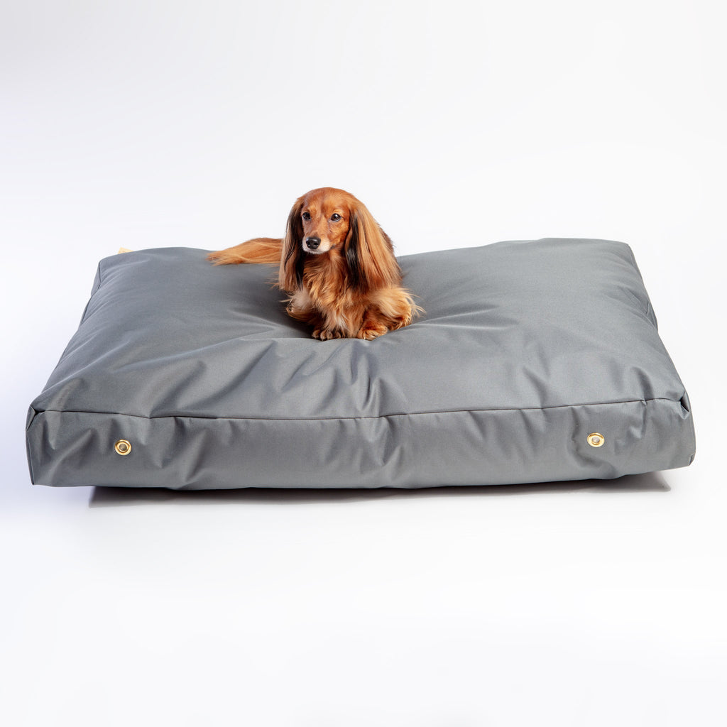 Waterproof Dog Bed in Gunmetal (Made in the USA) HOME SNOOZER   
