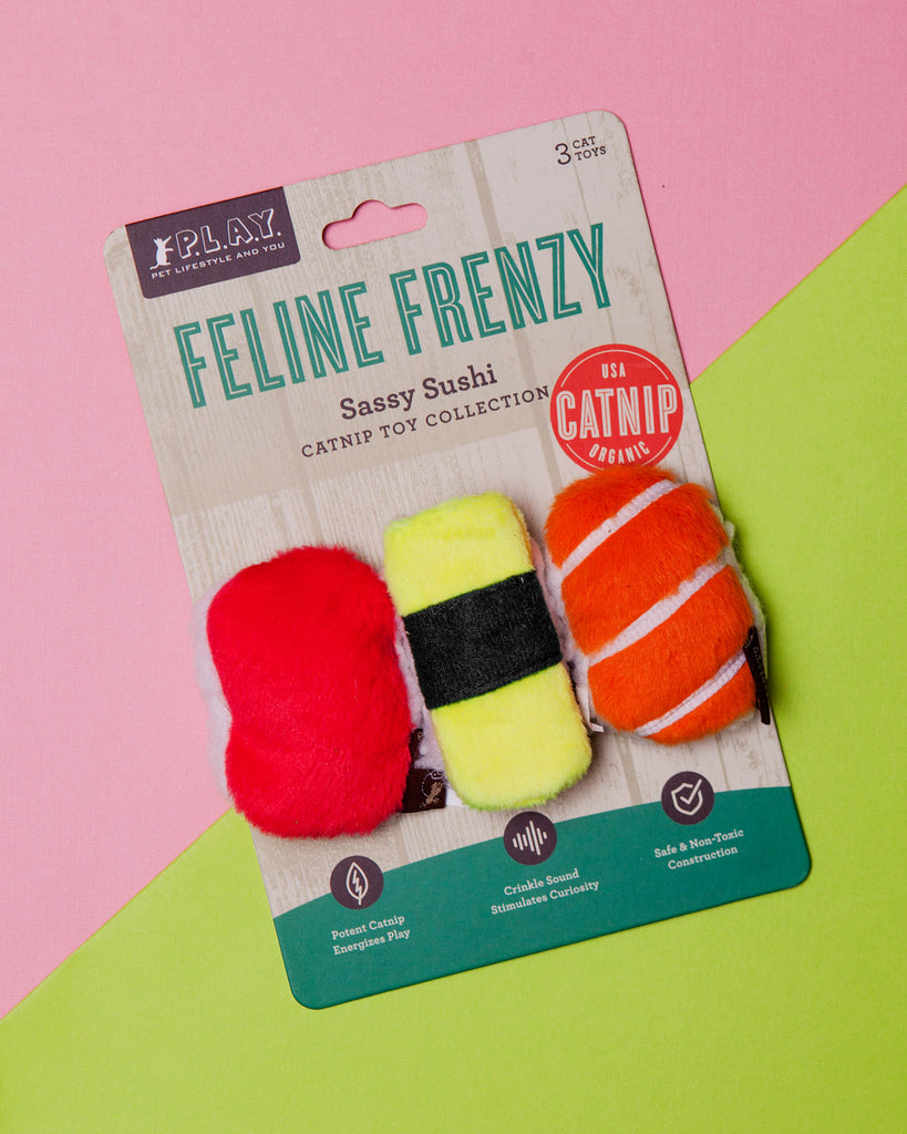 Feline Frenzy Sushi Catnip Cat Toy Toys P.L.A.Y.   