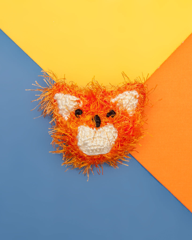 Furry Fox Knit Dog Squeaky Toy Play OOMALOO   