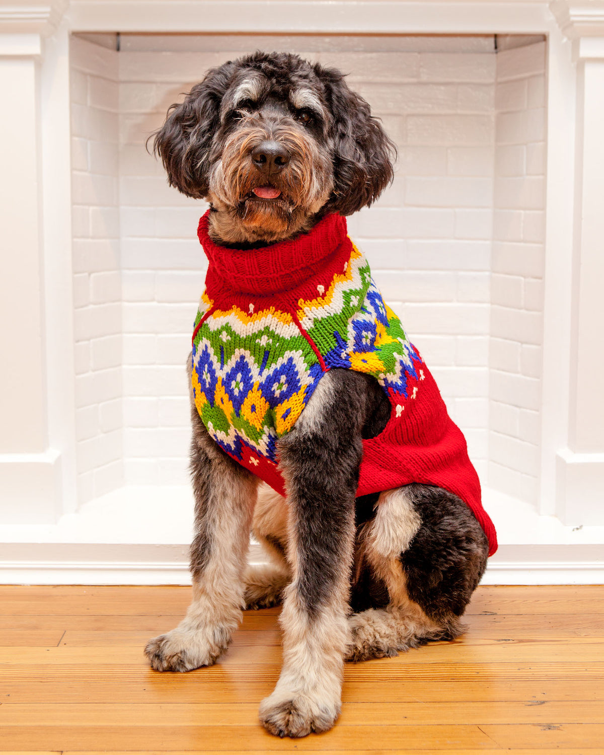 Chilly Dog ハンドメイド　ウール100%ニット　M CHILLY DOG | Festive Fairisle Dog Sweater | DOG & CO.